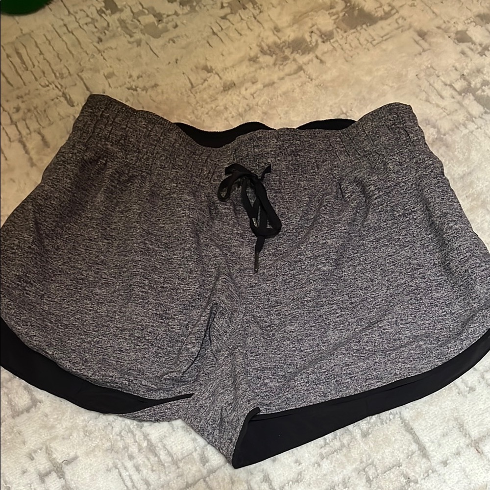 lululemon athletica Gray and Black Athletic Shorts